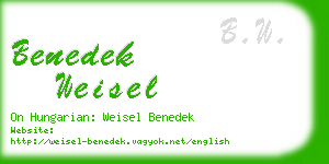 benedek weisel business card